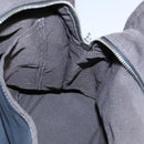 HERMES Her Line MM Hand Bag Canvas Gray Silver Auth ti2757-19