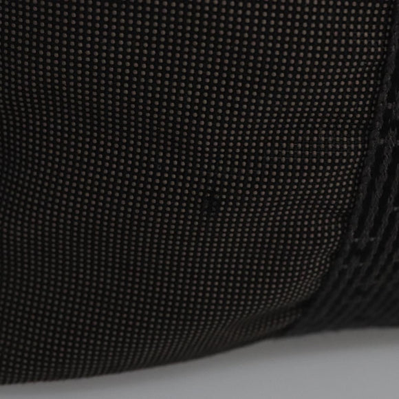 HERMES Her Line MM Hand Bag Canvas Gray Silver Auth ti2757