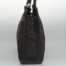 HERMES Her Line MM Handtasche Canvas Grau Silber Auth ti2757-4