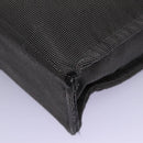 HERMES Her Line MM Hand Bag Canvas Gray Silver Auth ti2761-9