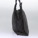 HERMES Her Line MM Hand Bag Canvas Gray Silver Auth ti2761-4