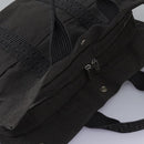 HERMES Her Line MM Hand Bag Canvas Gray Silver Auth ti2761-6