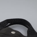 HERMES Her Line MM Hand Bag Canvas Gray Silver Auth ti2761-8