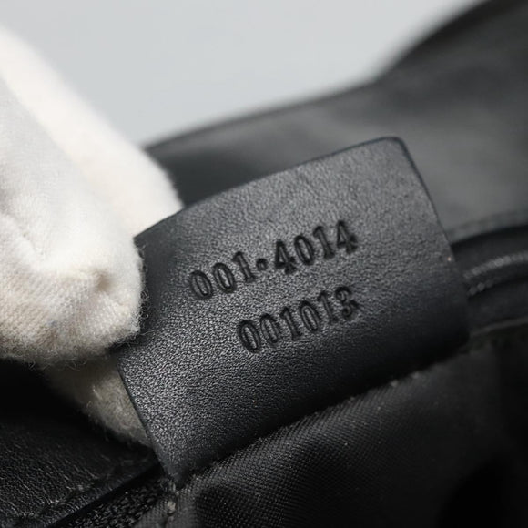 GUCCI Shoulder Bag Canvas Leather White Black Auth ti2765