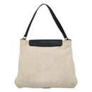 GUCCI Shoulder Bag Canvas Leather White Black Auth ti2765-3