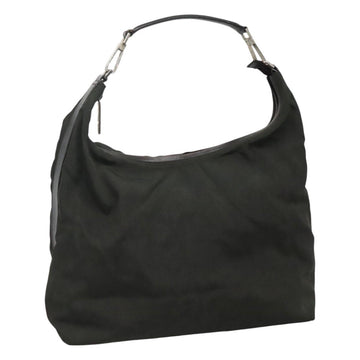 GUCCI Shoulder Bag Canvas Khaki Auth ti2779