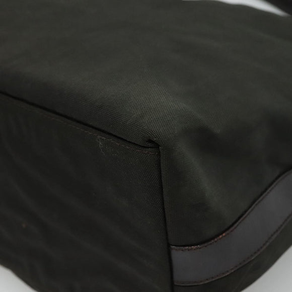 GUCCI Shoulder Bag Canvas Khaki Auth ti2779