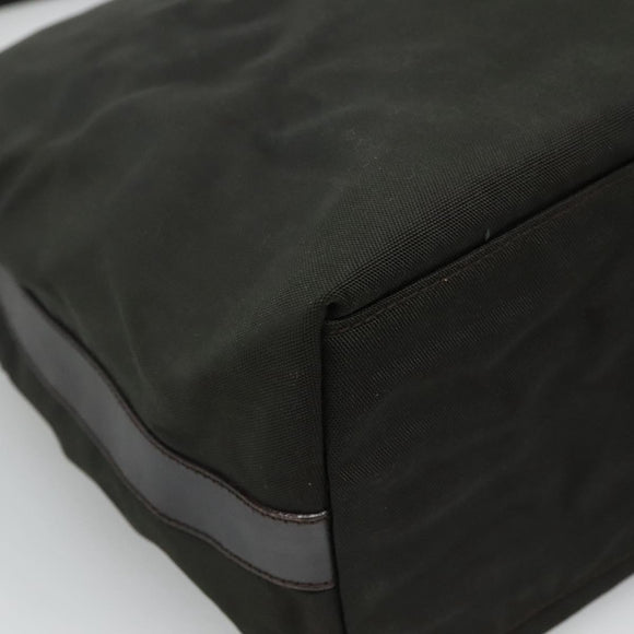 GUCCI Shoulder Bag Canvas Khaki Auth ti2779