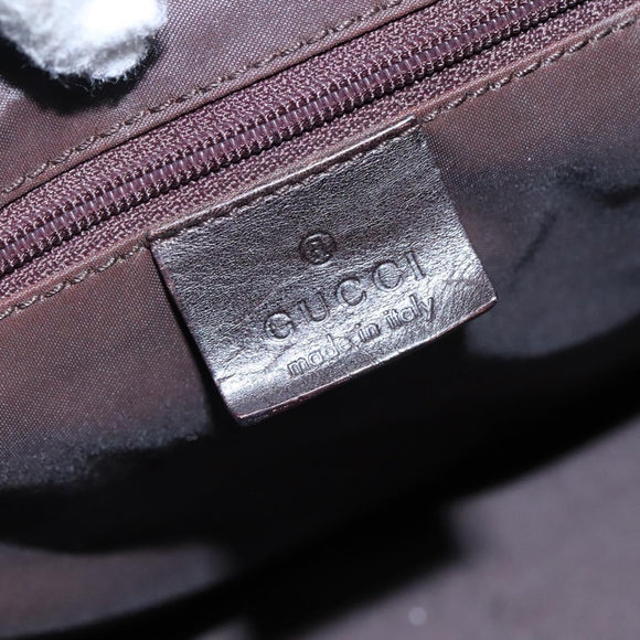 GUCCI Shoulder Bag Canvas Khaki Auth ti2779