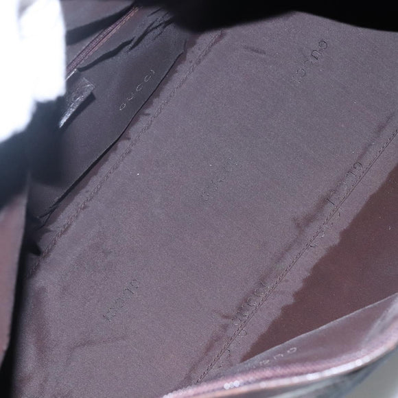 GUCCI Shoulder Bag Canvas Khaki Auth ti2779