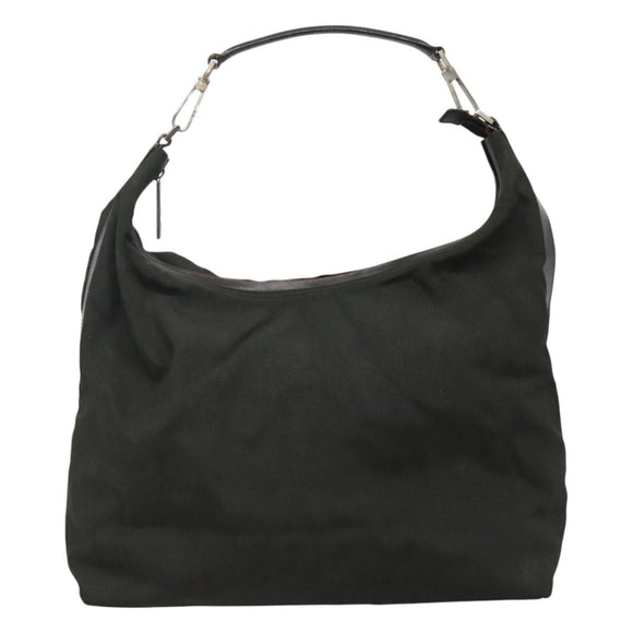 GUCCI Shoulder Bag Canvas Khaki Auth ti2779