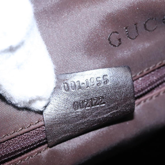 GUCCI Shoulder Bag Canvas Khaki Auth ti2779