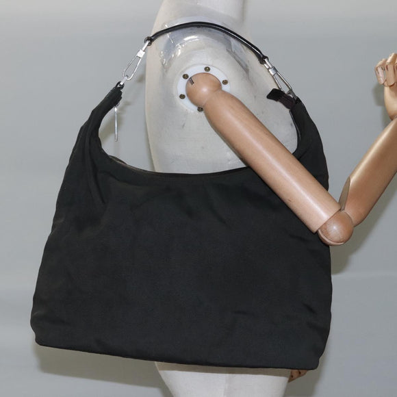 GUCCI Shoulder Bag Canvas Khaki Auth ti2779