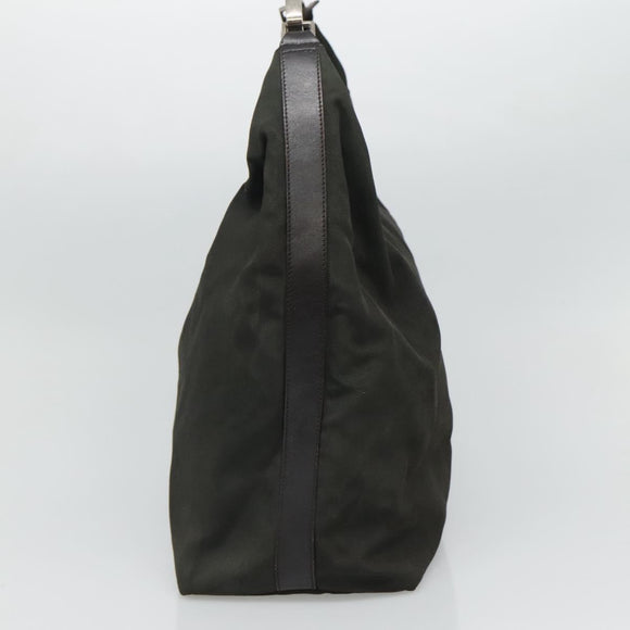 GUCCI Shoulder Bag Canvas Khaki Auth ti2779