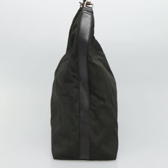 GUCCI Shoulder Bag Canvas Khaki Auth ti2779