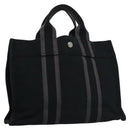 HERMES Fourre Tout PM Hand Bag Canvas Black Auth ti2780-1