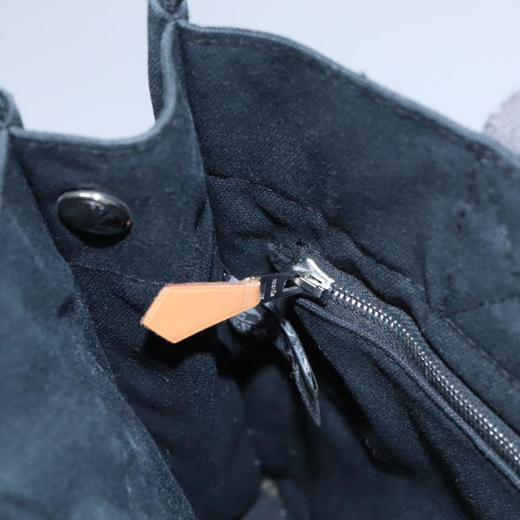 HERMES Fourre Tout PM Hand Bag Canvas Black Auth ti2780