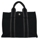 HERMES Fourre Tout PM Hand Bag Canvas Black Auth ti2780-2