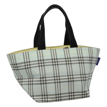 Burberrys Blue Label Nova Check Tote Bag Nylon Light Blue Auth ti2782