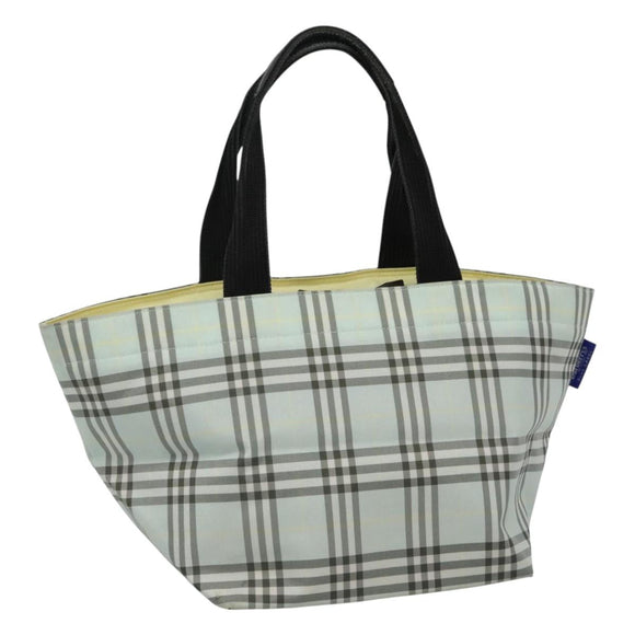 Burberrys Blue Label Nova Check Tote Bag Nylon Light Blue Auth ti2782