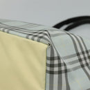 Burberrys Blue Label Nova Check Tote Bag Nylon Light Blue Auth ti2782-9