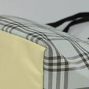 Burberrys Blue Label Nova Check Tote Bag Nylon Light Blue Auth ti2782-15