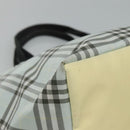 Burberrys Blue Label Nova Check Tote Bag Nylon Light Blue Auth ti2782-16