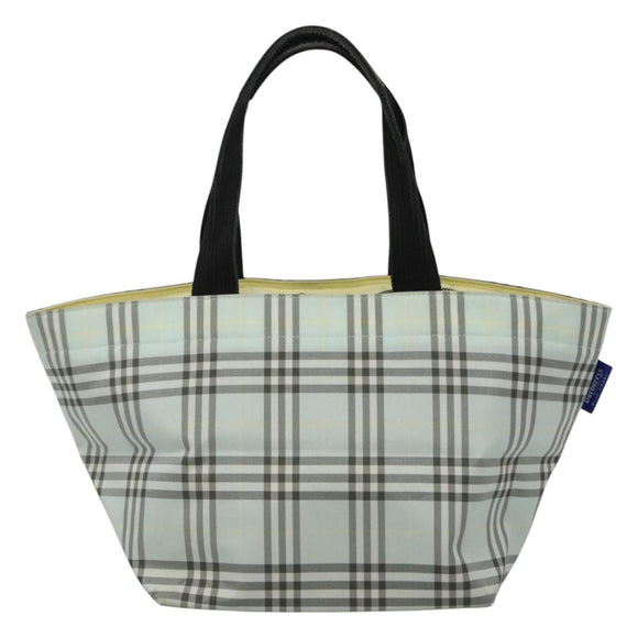 Burberrys Blue Label Nova Check Tote Bag Nylon Light Blue Auth ti2782