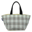 Burberrys Blue Label Nova Check Tote Bag Nylon Light Blue Auth ti2782-2