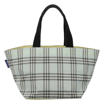 Burberrys Blue Label Nova Check Tote Bag Nylon Light Blue Auth ti2782 - 0