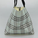 Burberrys Blue Label Nova Check Tote Bag Nylon Light Blue Auth ti2782-3