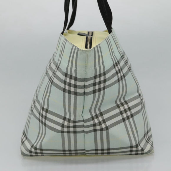 Burberrys Blue Label Nova Check Tote Bag Nylon Light Blue Auth ti2782