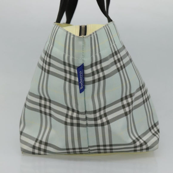 Burberrys Blue Label Nova Check Tote Bag Nylon Light Blue Auth ti2782