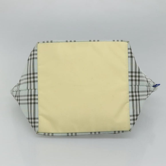 Burberrys Blue Label Nova Check Tote Bag Nylon Light Blue Auth ti2782