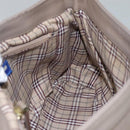 BURBERRY Blue Label Shoulder Bag Leather Beige Gold Auth ti2790-17