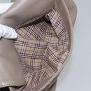 BURBERRY Blue Label Shoulder Bag Leather Beige Gold Auth ti2790-11