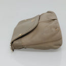 BURBERRY Blue Label Shoulder Bag Leather Beige Gold Auth ti2790-4