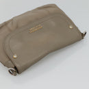 BURBERRY Blue Label Shoulder Bag Leather Beige Gold Auth ti2790-5