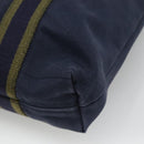 HERMES Fourre Tout Cabass Tote Bag Canvas Navy Khaki Auth ti2791-15