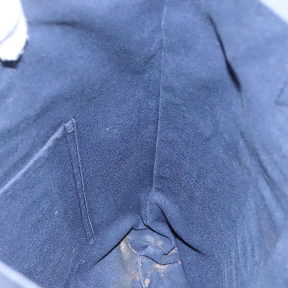 HERMES Fourre Tout Cabass Tote Bag Canvas Navy Khaki Auth ti2791