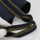 HERMES Fourre Tout Cabass Tote Bag Canvas Navy Khaki Auth ti2791-7