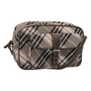 BURBERRY Nova Check Blue Label Shoulder Bag Nylon Black Auth ti2792-1