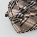 BURBERRY Nova Check Blue Label Shoulder Bag Nylon Black Auth ti2792-15
