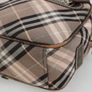 BURBERRY Nova Check Blue Label Shoulder Bag Nylon Black Auth ti2792-16