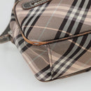 BURBERRY Nova Check Blue Label Shoulder Bag Nylon Black Auth ti2792-9