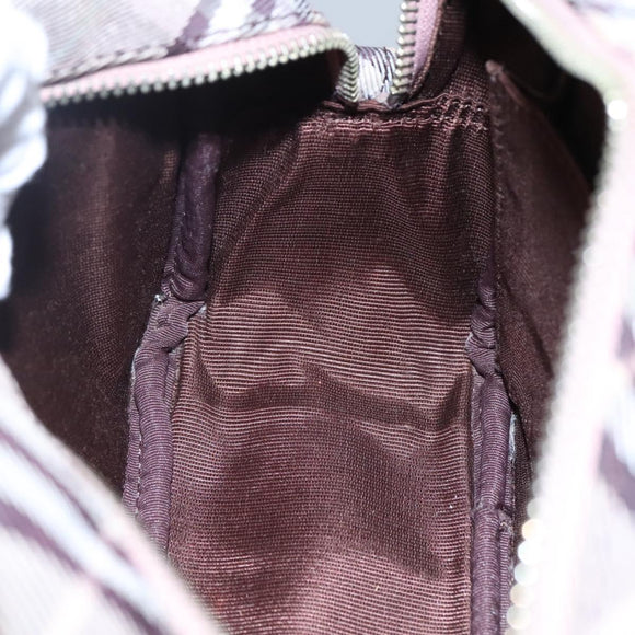 BURBERRY Nova Check Blue Label Shoulder Bag Nylon Black Auth ti2792