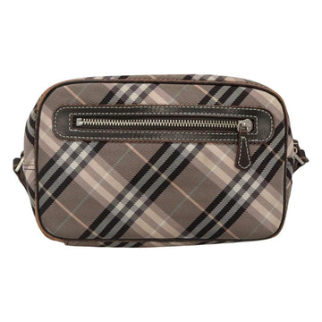 BURBERRY Nova Check Blue Label Shoulder Bag Nylon Black Auth ti2792 - 0
