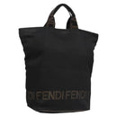 FENDI Hand Bag Canvas Black Auth ti2793-1