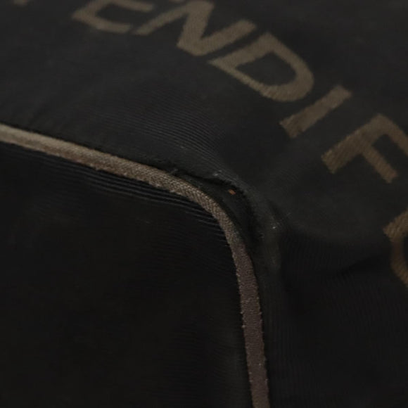 FENDI Hand Bag Canvas Black Auth ti2793