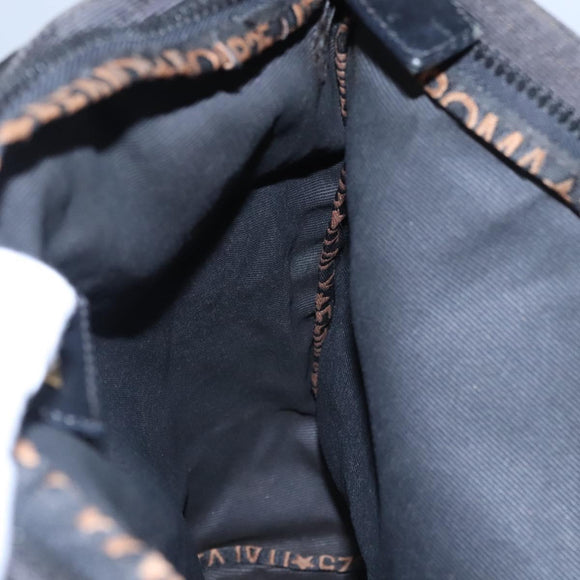 FENDI Hand Bag Canvas Black Auth ti2793